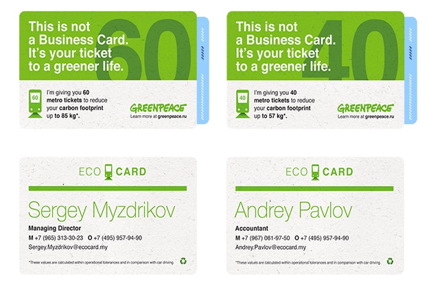 greenpeace-ecocard-metro-ticket-business-card-branding