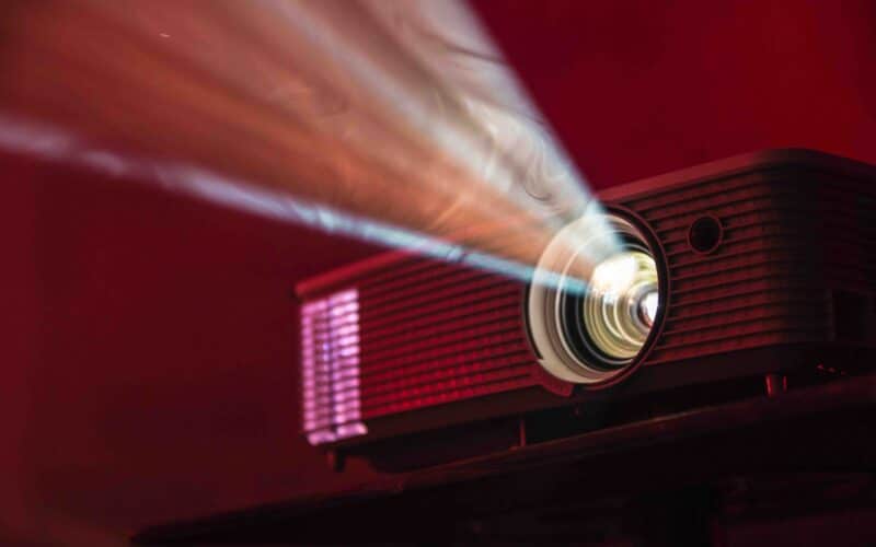 Photo of a projector illustrating the concept of exposure