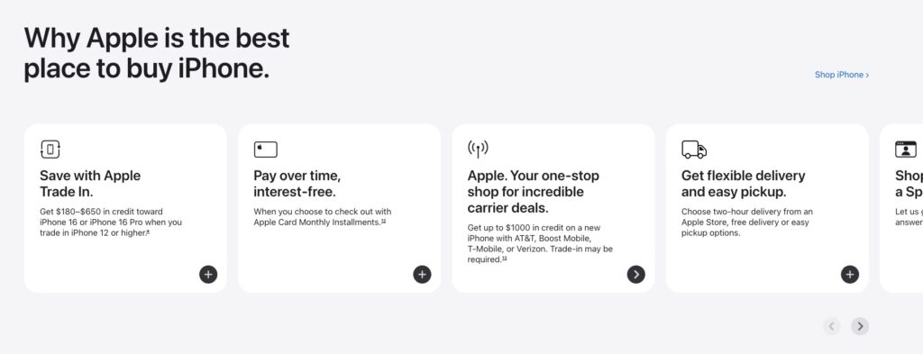 Apple site screenshot