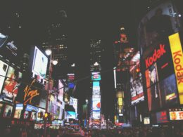 Billboards at night